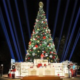 大型蝴蝶结圣诞树 创意室外灯光圣诞树 步行街商场装饰