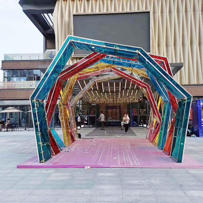 凡蒂洛定制网红道具炫彩亚克力拱门摆件 圣诞节布置