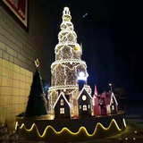商场户外圣诞装饰布置 圣诞节设计美陈 大型商场酒店蛋糕圣诞树美陈