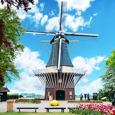 厂家直销防腐木风车景观风车乡村风车荷兰风车田园风车实木风车