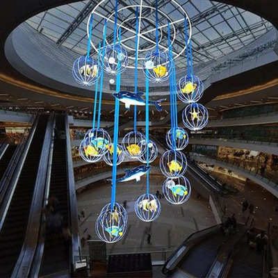 凡蒂洛大型商场美陈暑期装饰创意吊饰 中国风商场中庭创意空中吊饰