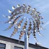 凡蒂洛不锈钢美陈景观项目 大型创意风动艺术雕塑 风动雕塑厂家