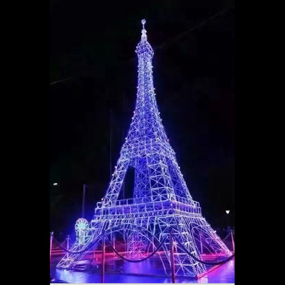 Custom Giant Metal Iron Art Eiffel Tower Craft for outdoor shopping mall decoration