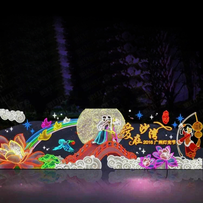 2020年新款led灯饰画设计商场圣诞外墙灯饰静动态造型幕墙灯饰画