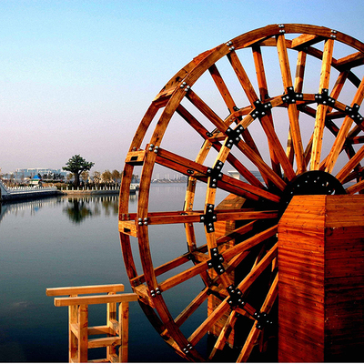 凡蒂洛大型景观风车 木质防腐木水车 &nbsp;荷兰风车 电动水车工厂来图样定制