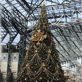 灯光圣诞树户外5米10米大型兰色圣诞树广场商业街铁架框圣诞美陈