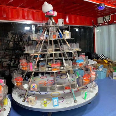 网红打卡套圈圈游戏机 自动旋转投掷游乐设备 新款夜市摆摊套环