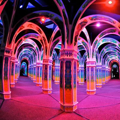 景区活动创意美陈 镜子迷宫厂家直销玻璃镜子探险迷宫设备