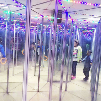 大型镜子迷宫 灯光效果万丈深渊儿童游乐魔幻迷宫设备