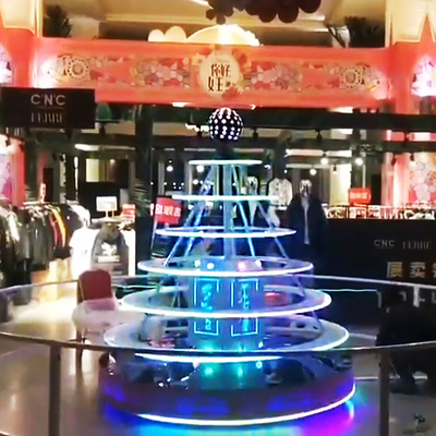 新款游乐场网红幸运套圈游戏设备室内外自动旋转投掷套圈圈摊位机