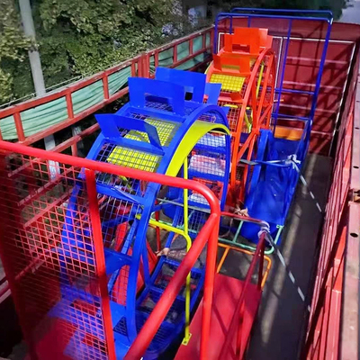 可计时互动式亲子铁质脚踏水车战船脚踩风车水船公园水上游乐设备