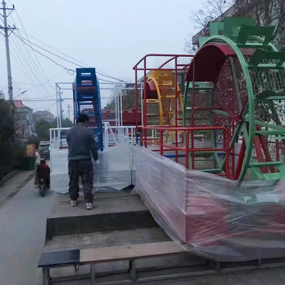 新款水上亲子铁质脚踏水车脚踩风车水船公园自行车游乐设备