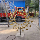 凡蒂洛玻璃钢厂家风动雕塑江苏海滩风的律动定制工厂