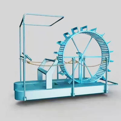 网红打卡户外水上乐园互动骑行自行车 可转动小水车铁艺游乐设施