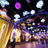 LED跨街过街灯商业步行街节日气氛装饰 五一小长假街道亮化