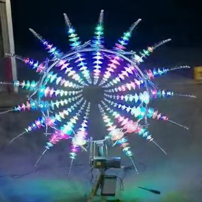 大型户外景观风动雕塑厂家 凡蒂洛定制异形灯光动态雕塑