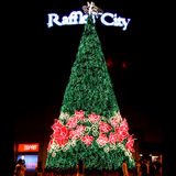 大型圣诞树定制 户外3米-50米发光红白色灯光装饰圣诞树 源头厂家
