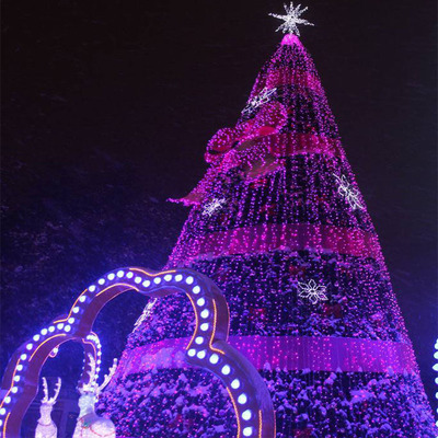 凡蒂洛商场户外大型LED圣诞树 商场装饰美陈圣诞节布置