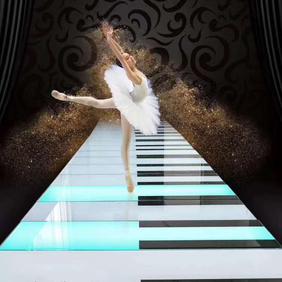 Shopping mall interactive props children attracted led floor piano for sale with wholesale price