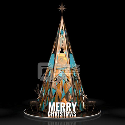 凡蒂洛策划销售圣诞节商场铁艺镂空亚克力组合圣诞树