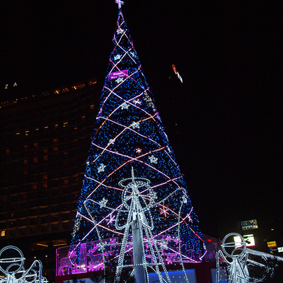 厂家直销 大型灯光圣诞树 圣诞美陈变幻装饰 酒店商场室内外专用