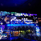 厂家大型商场酒店LED灯画 外墙幕墙灯饰美陈装饰 圣诞幕墙LED彩灯