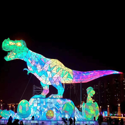 厂家制作亚克力恐龙造型 全国定制生产炫彩亚克力美陈