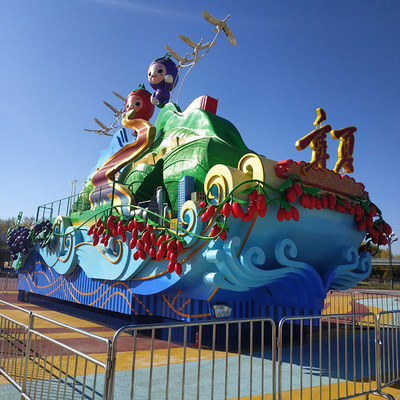 大型花车游乐设备 儿童乐园巡游车玻璃钢雕塑园林景观雕塑定制