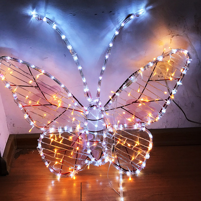 2020春节大型商场门口发光摆件 大型场景布置圣诞树节装饰铁艺