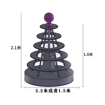 抖音快手网红打卡套圈圈游戏机 自动旋转投掷游乐设备 新款夜市摆摊套环