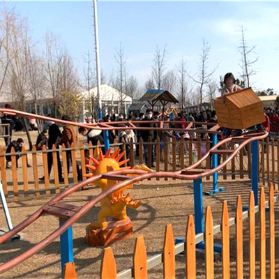 景区网红坑爹过山车人力脚踏滑行车户外亲子互动小火车游艺设备