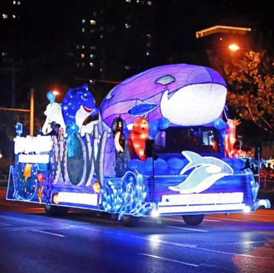 房地产宣传彩车主题巡游展览钢架结构造型花车定制主题巡游大花车