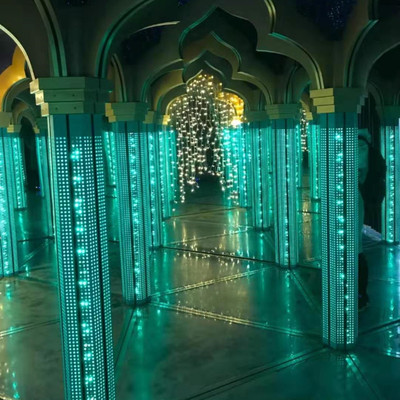 大型镜子迷宫益智游乐设备源头厂家定制出租儿童梦幻迷宫立体迷宫