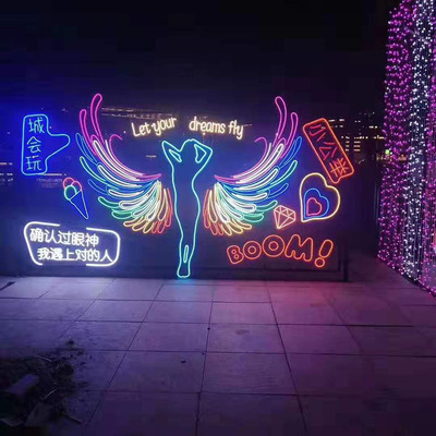 Lighting painting building body modeling character lamp shopping mall hotel wall beautiful and brigh